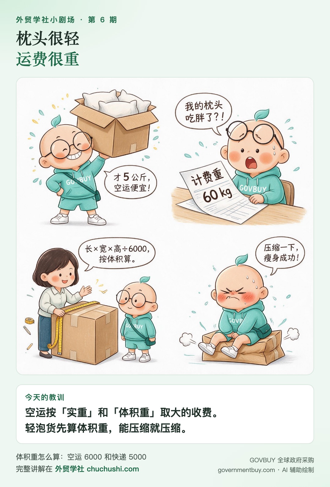 小剧场第 6 期：枕头很轻，运费很重