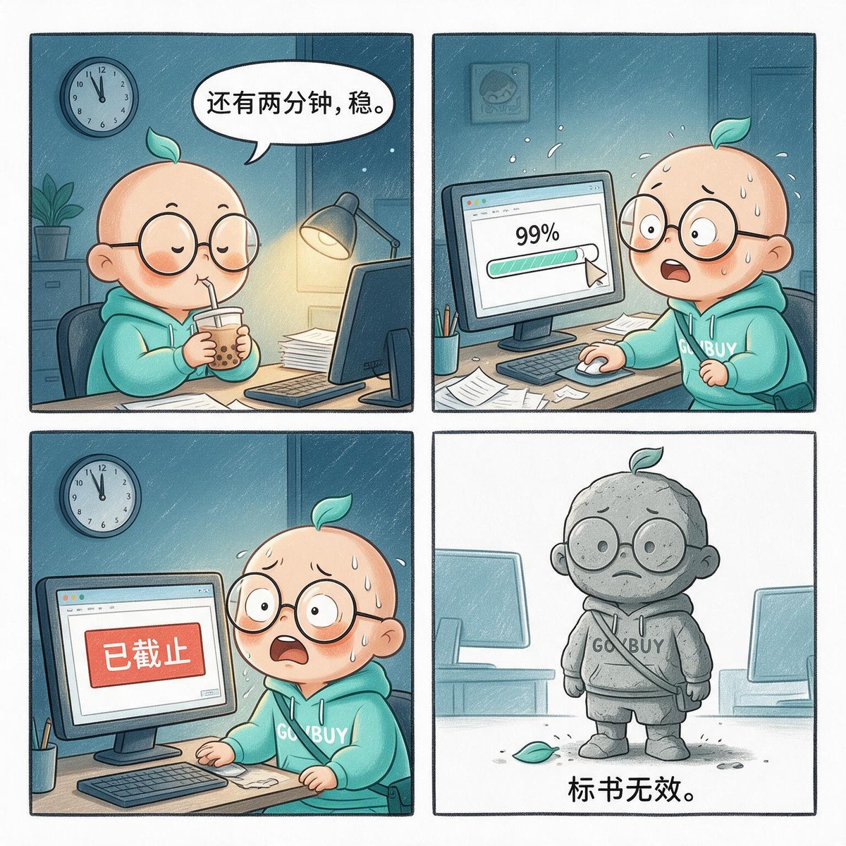 小贸入职记·标书篇：还有两分钟，稳。