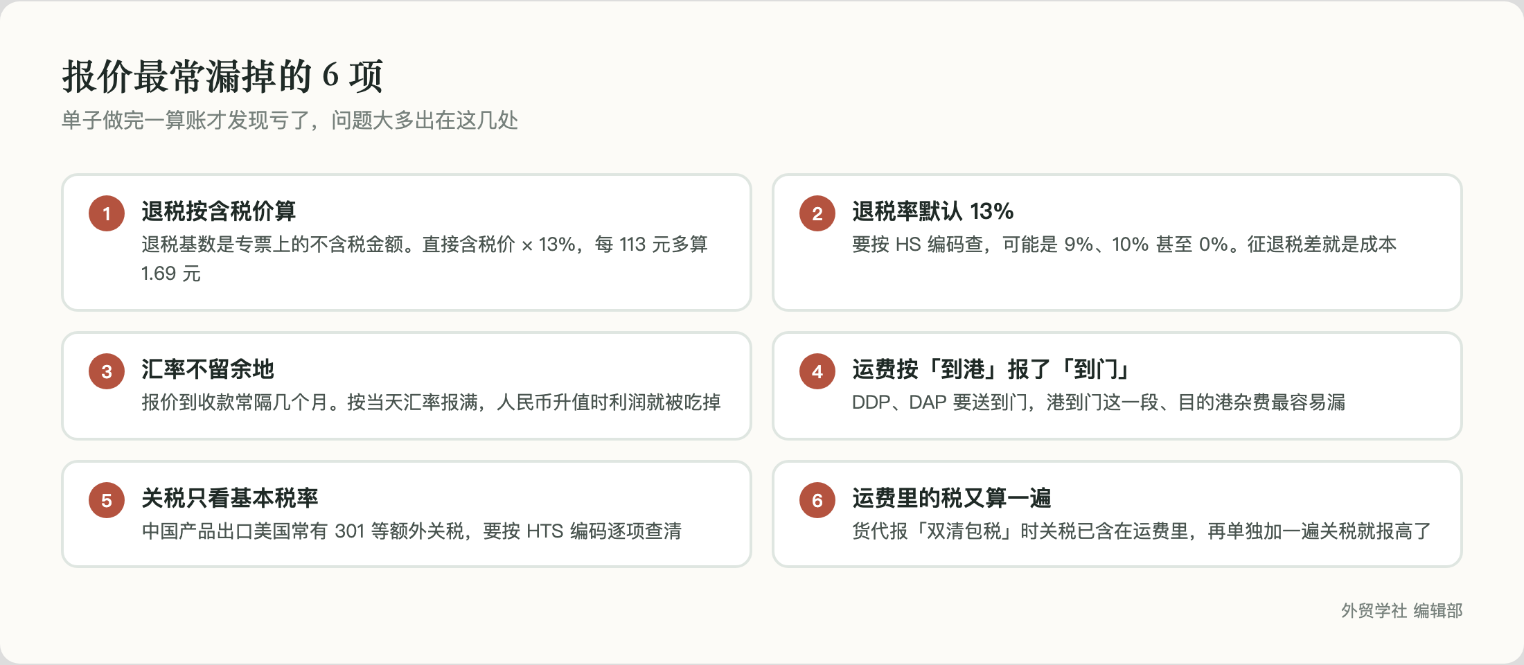 报价最常漏掉的 6 项