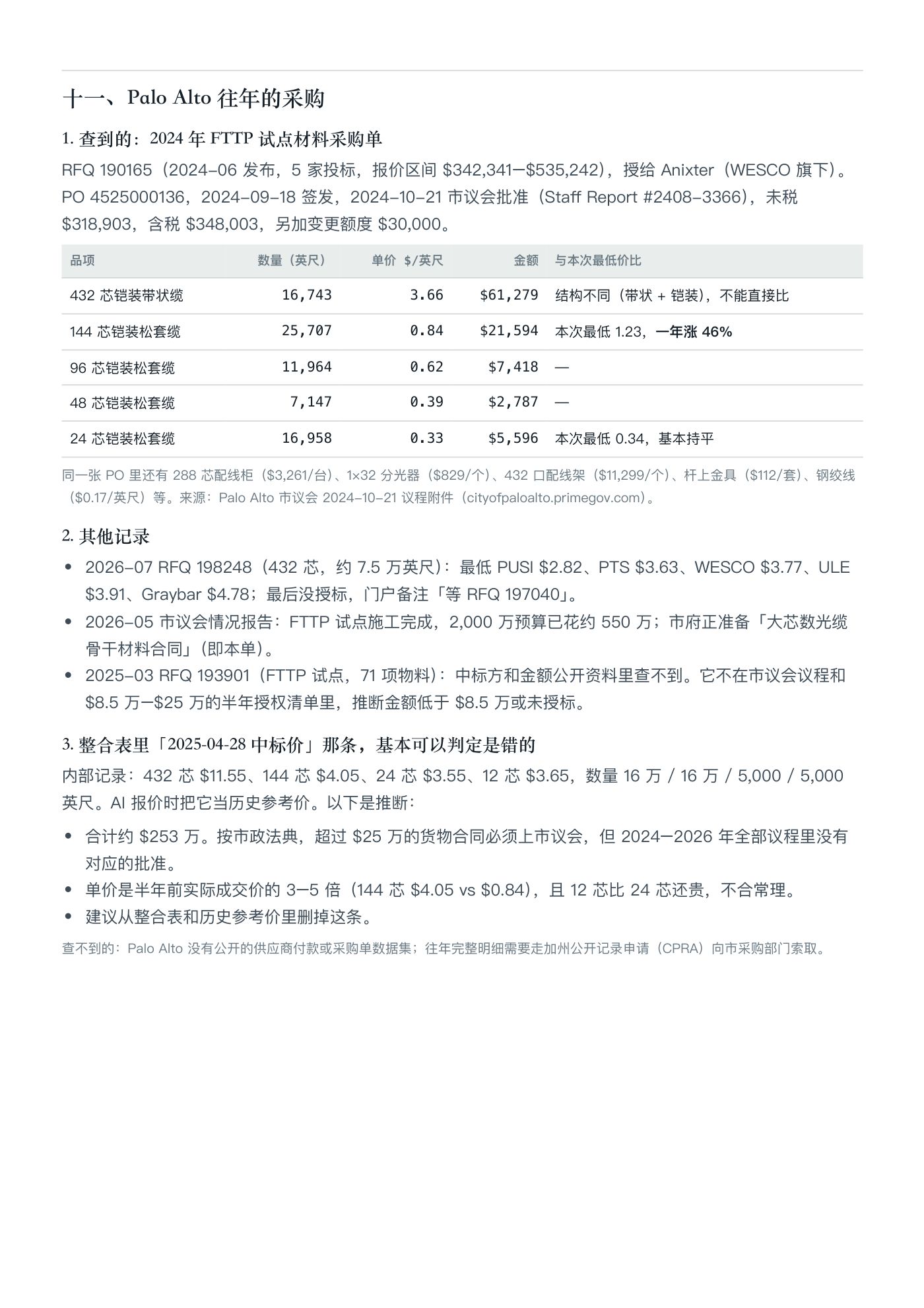 Palo Alto 光缆标开标数据分析 第 8 页